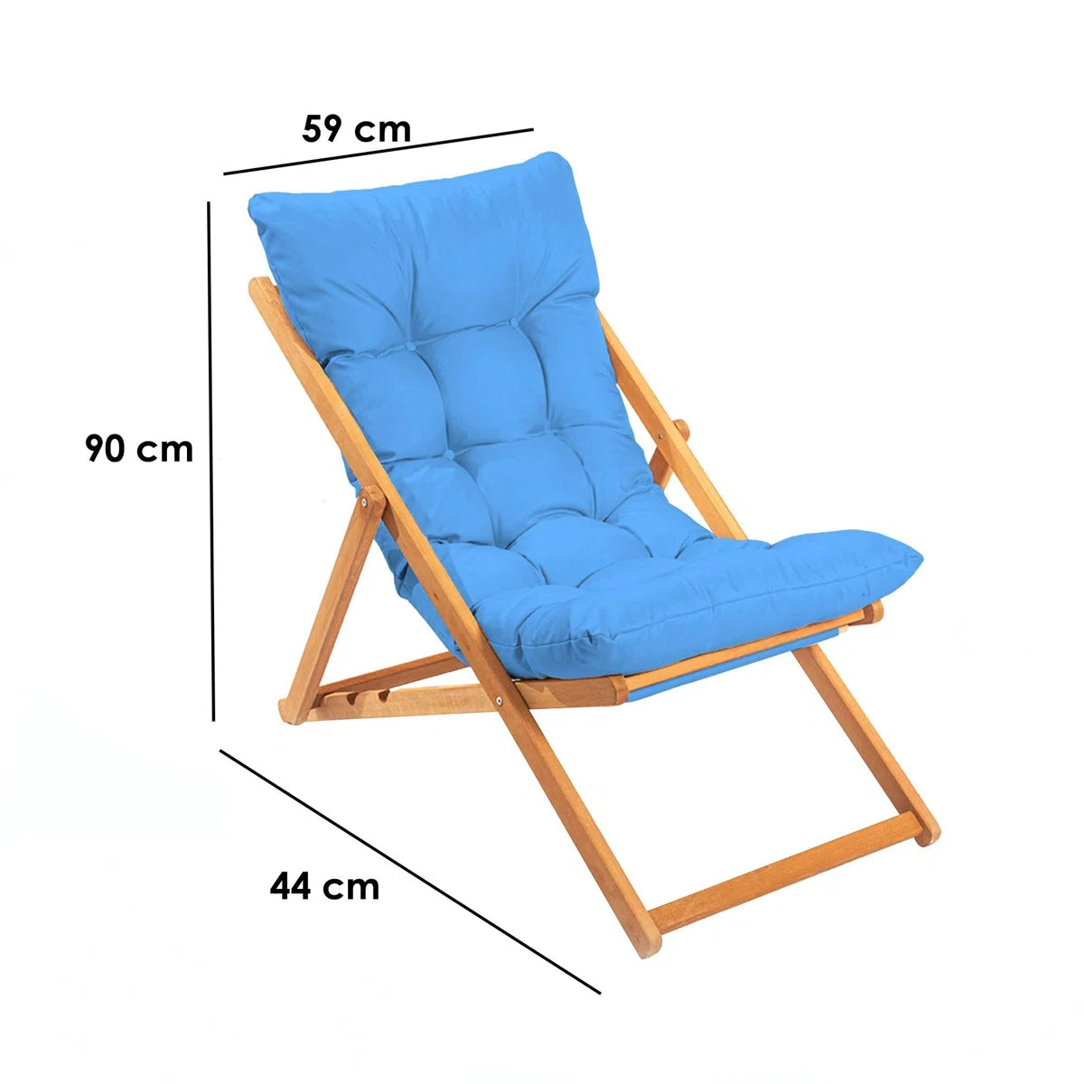 Sillón de jardín plegable de madera