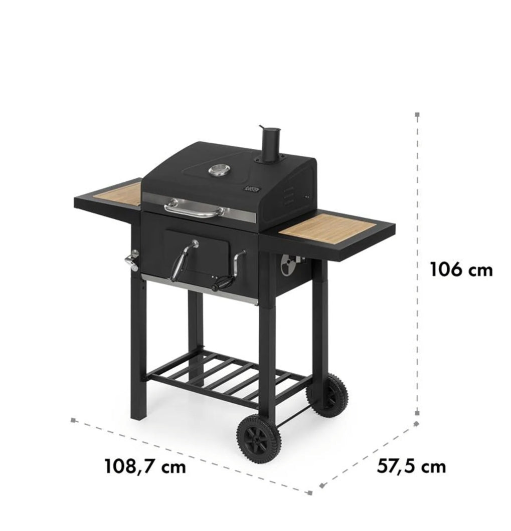 Meat Machine 45x32,5cm Barbacoa de Carbón Negro